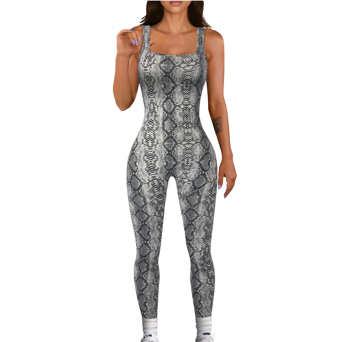 Wmstar Women Printed Sleeveless Bodysuit