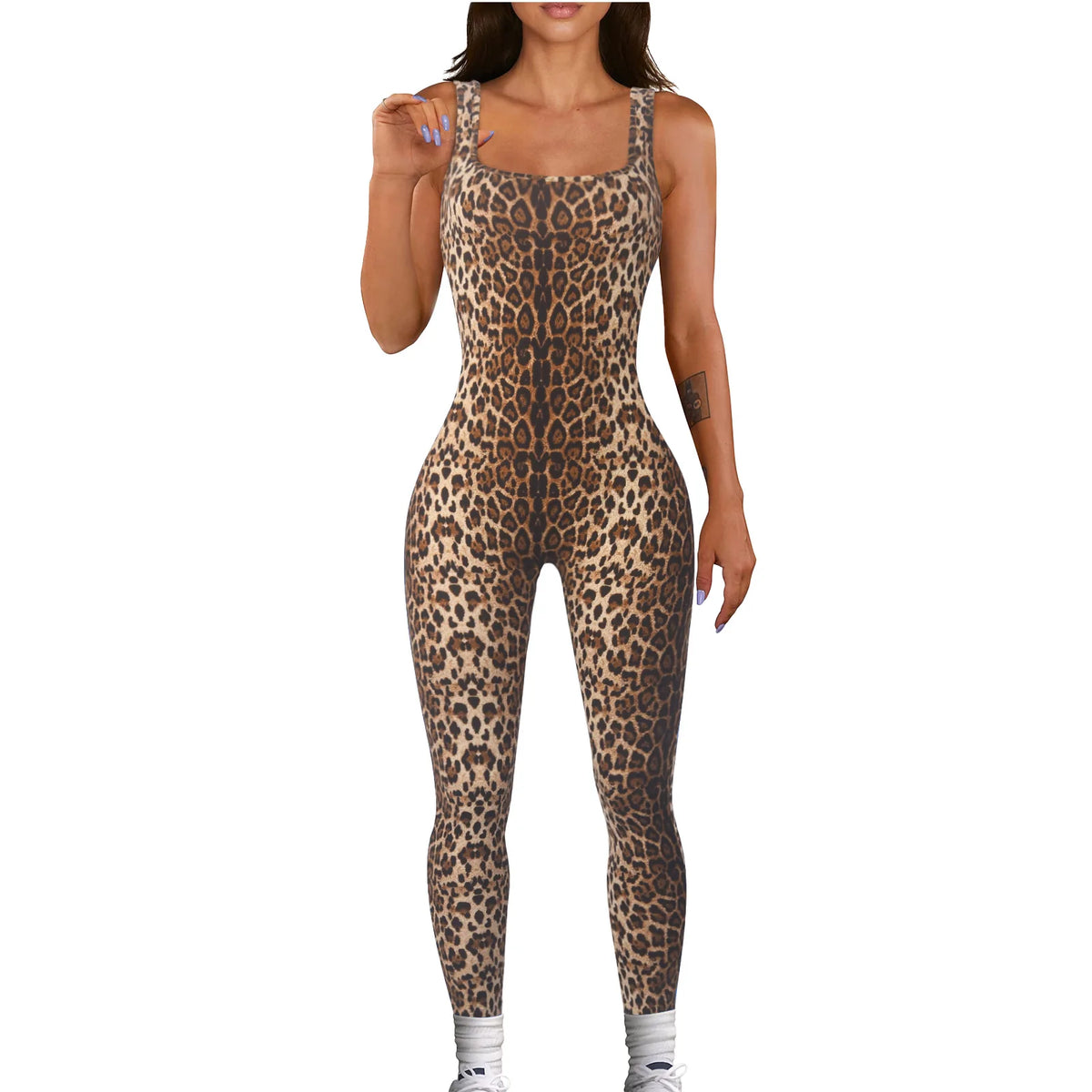Wmstar Women Printed Sleeveless Bodysuit