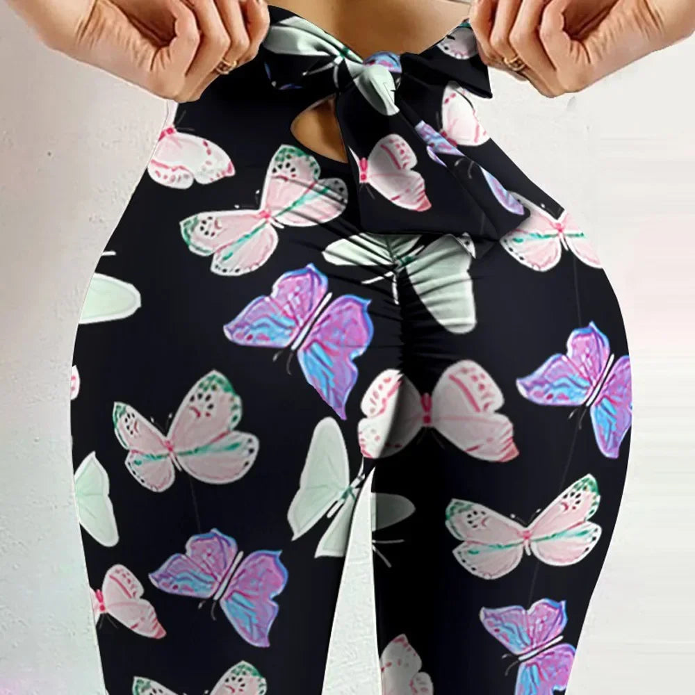 High Waist Sexy Butterfly Printed Leggings